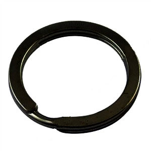 Split ring for keys, black stainless steel, 30mm, 1pc.