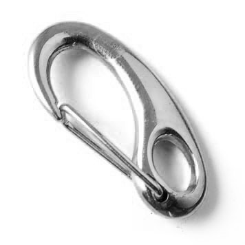Self-closing key hasp, steel, medium size oval, 32x16mm, 1pc.