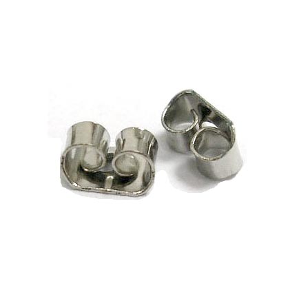 Earnuts for earstuds, surgical steel, holesize 0.8 mm, 20pcs