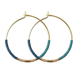 Hoop earring, thin wire, gilded sterling silver, 30x0.7mm, 2pcs