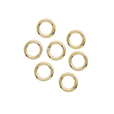 Jumpring, gilded silver, closed ring, 4x0.7mm, 10pcs