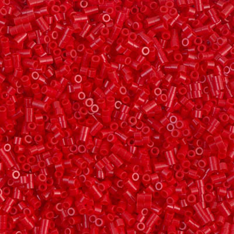 Delica, size #15, dark cranberry red, opaque, 1.1x1.3mm, 5.2g, ca. 1800pcs
