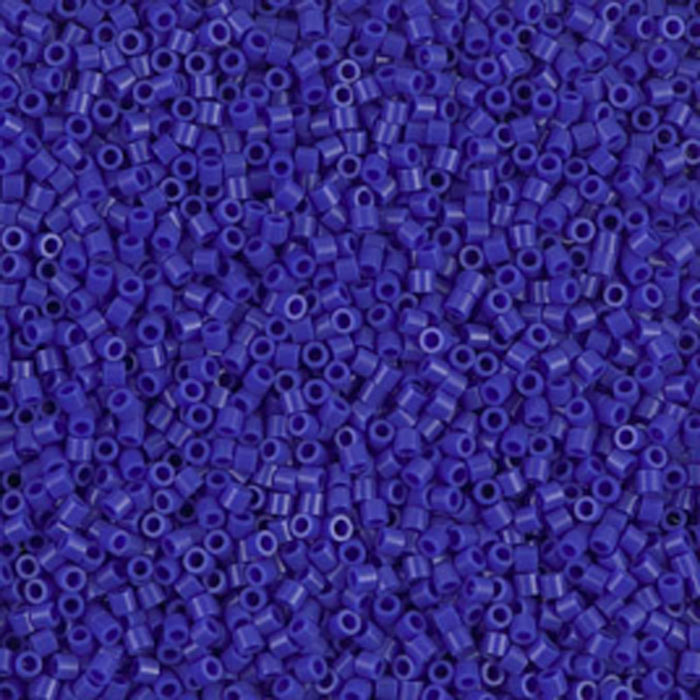 Delica, size #15, dark blue, glass bead, opaque, 1.1x1.3mm, 5.2g
