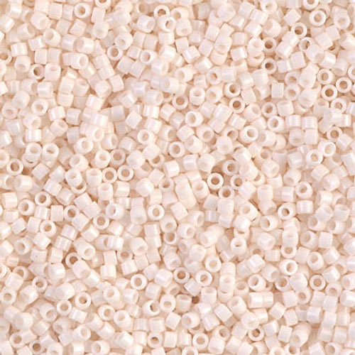 Delica, size #11, bisque white, opaque, 1.1x1.7mm, 5.2g, ca. 1000pcs