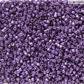 Delica, size #11, Dark purple, galvanized, glossy, opaque 1,1x1,7mm, 5,2 g