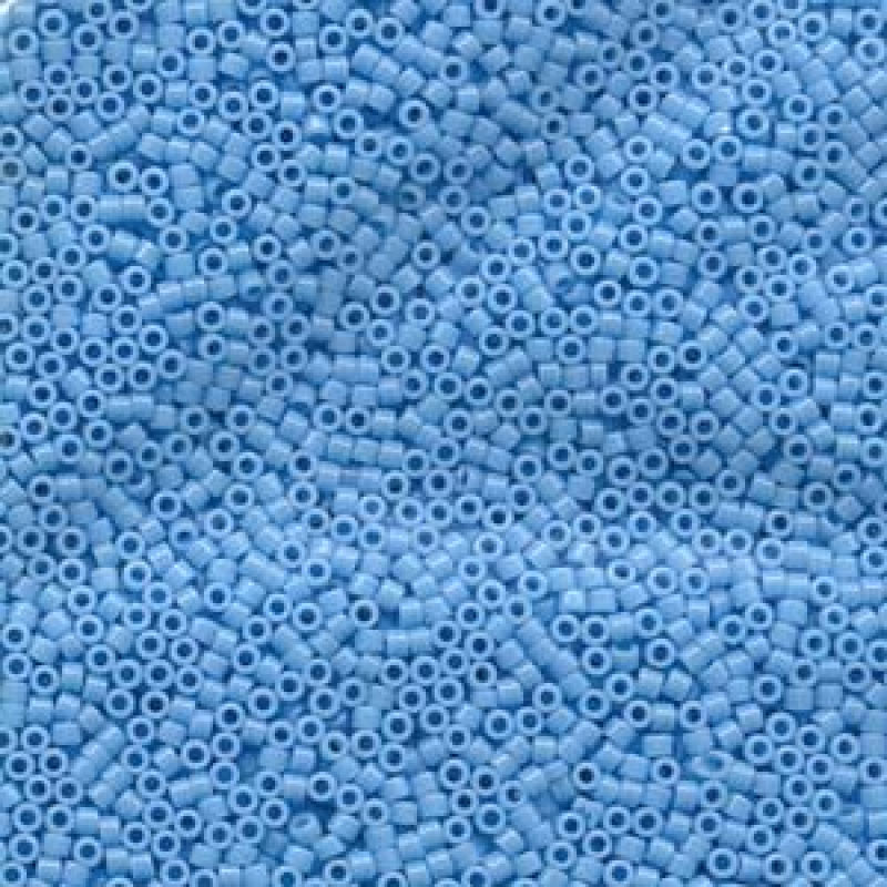 Delica, size #11, light blue, glass bead, 1.1x1.7mm, 5.2 grams