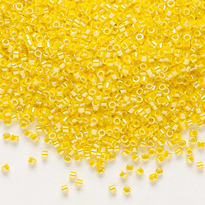 Delica, size #11, Easter yellow glass bead, opaque, 1,1x1,7mm, 5,2 g