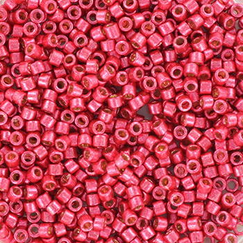 Delica, size #11, Light cranberry, galvanized, glossy, opaque 1,1x1,7mm, 5,2 gr