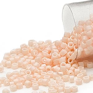 Delica, size #11, matte light salmon, 1.1x1.7mm, 5.2 grams