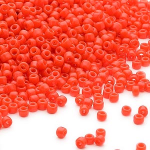 Matsuno seed bead (11/0), opaque orange, ca. 4100pcs, 40 g