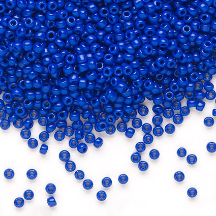 Matsuno seed bead #11, dark blue, opaque, 2x1.6mm, 40gr, ca. 4100pcs, 
