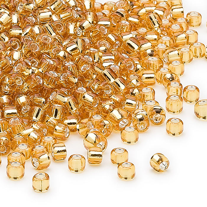 Matsuno seed bead (8/0), gold/silver, 680pcs, 40gr