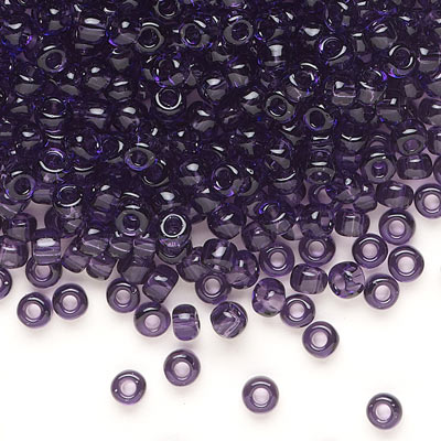 Matsuno seed bead (6/0), transparent, purple, 680pcs, 40gr.