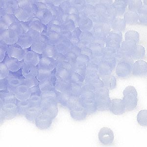 Matsuno seed bead (6/0), transparent, matter, pale blue, 680pcs, 40gr.