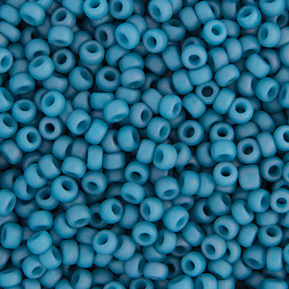 Miyuki seed bead, denim blue, størrelse #11, 2x1,5 mm, ca. 1200 pcs