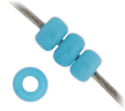 Miyuki seed bead, light blue, size #11, 2x1,5 mm, ca. 1200 pcs.