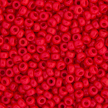 Miyuki seed bead, red, size #11, 2x1,5 mm, ca. 1200 pcs