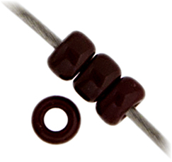 Miyuki seed bead, chocolate brown, size #15, 1.5x1 mm, ca. 3000 pcs