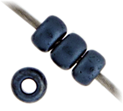 Miyuki seed bead, gunmetal, size #11 2x1,5 mm, ca. 1200 pcs
