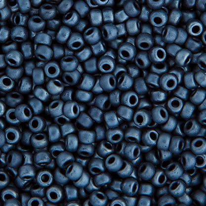 Miyuki seed bead, gunmetal, size #11 2x1,5 mm, ca. 1200 pcs