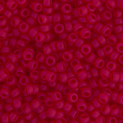 Miyuki seed bead, shiny Ruby Transparent Matte, size #11 2x1,5 mm, 1200 pcs