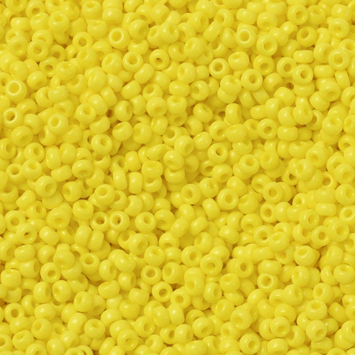 Miyuki seed bead, yellow, size #11, 2x1,5 mm, ca. 1200 pcs