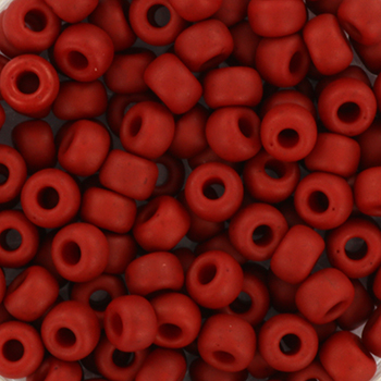 Miyuki seed bead #6, metallic matte brick red, 4,5x3 mm, ca. 150 pcs. 12g, 