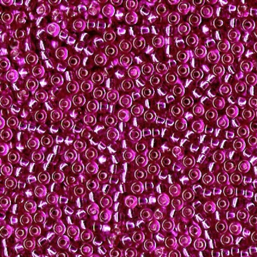 Miyuki seed bead, Fuchsia, silver lined, size #11, 2x1,5 mm, 1200 pcs
