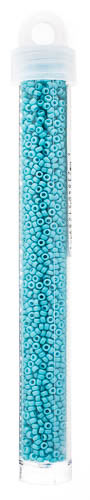 Miyuki seed bead, Turquoise Blue, matte luster, size #11, 2x1,5 mm, 1200pcs