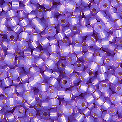 Miyuki seed bead, lilac opal, silver lined, size #11, 2x1,5 mm, 1200 pcs