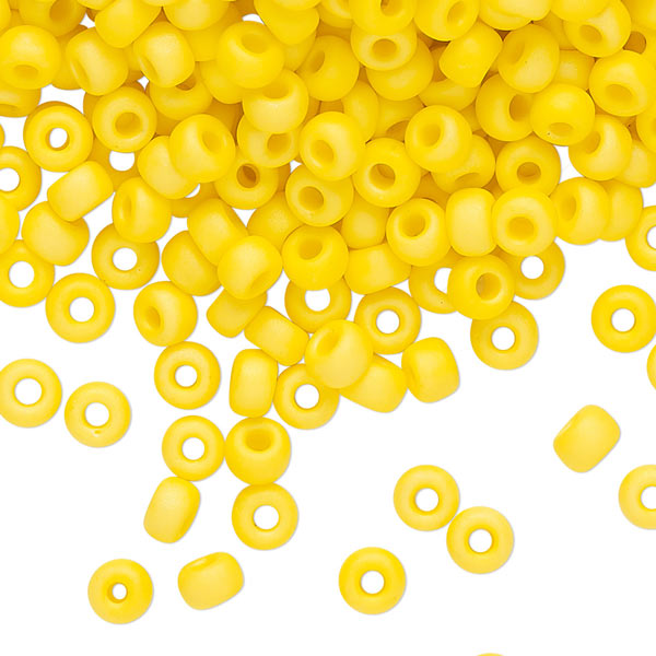 Miyuki seed bead, size #6, yellow, 4,5x3 mm, ca. 150 pcs. 12g, 