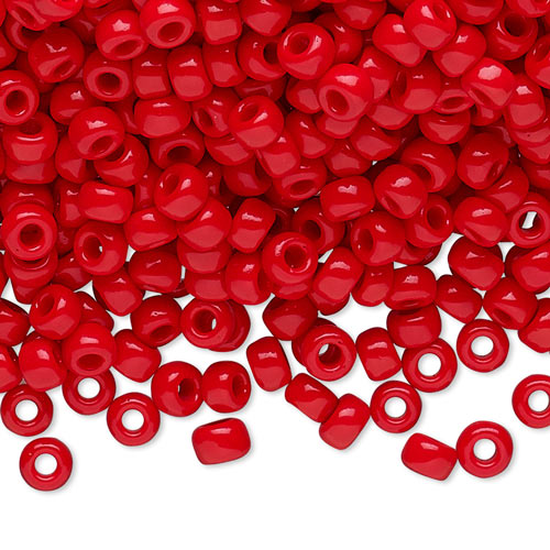 Miyuki seed bead #6, red, 4,5x3 mm, ca. 150 pcs. 12g, 