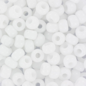 Miyuki seed bead #6, white, 4,5x3 mm, ca. 150 pcs. 12g, 