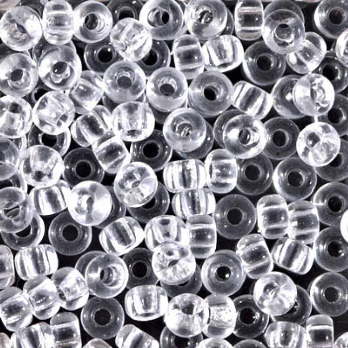 Miyuki seed bead, Crystal, clear, size #11, 2x1,5 mm, ca. 1200 pcs