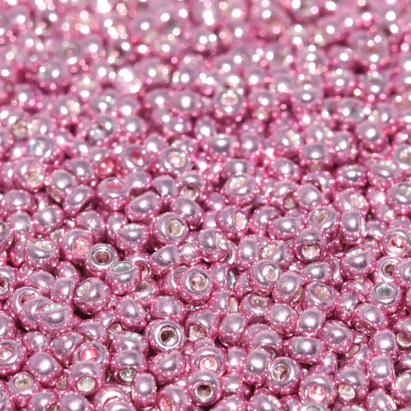 Miyuki seed beads, galvanized rose, size #11, 2x1,5 mm, 1200 pcs