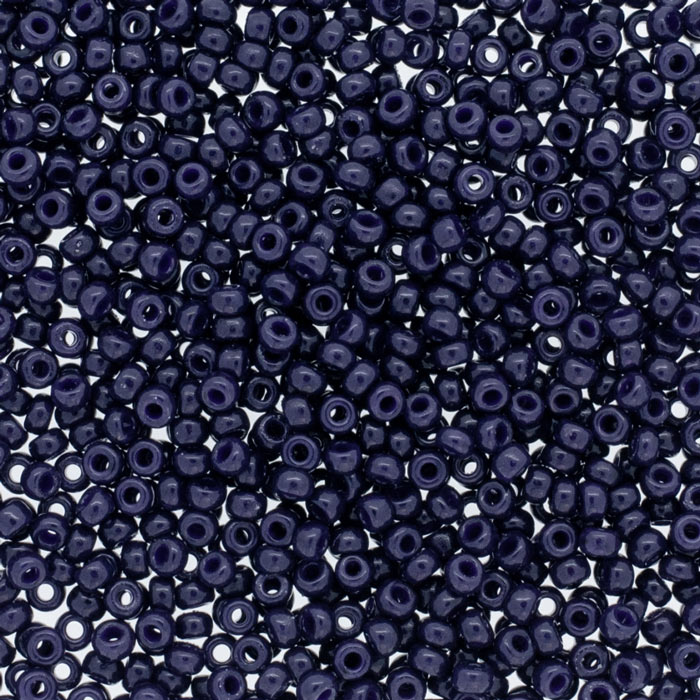Miyuki seed bead, dark navy blue, opaque, size #11 2x1,5 mm, ca. 1200 pcs