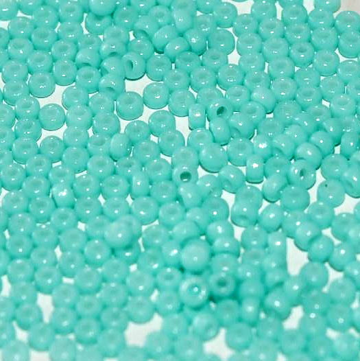 Miyuki seed bead, #15, turquoize, opaque, Duracoat, 1.5x1 mm, 12g, 3000 pcs