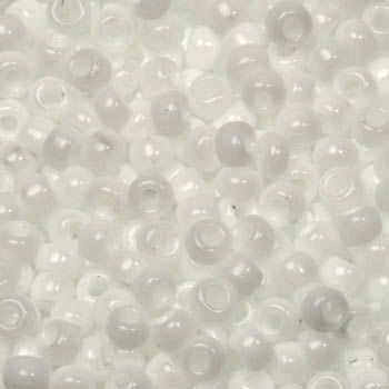 Miyuki seed bead, white #8, 3x1.8mm, ca. 480pcs. 12 gram