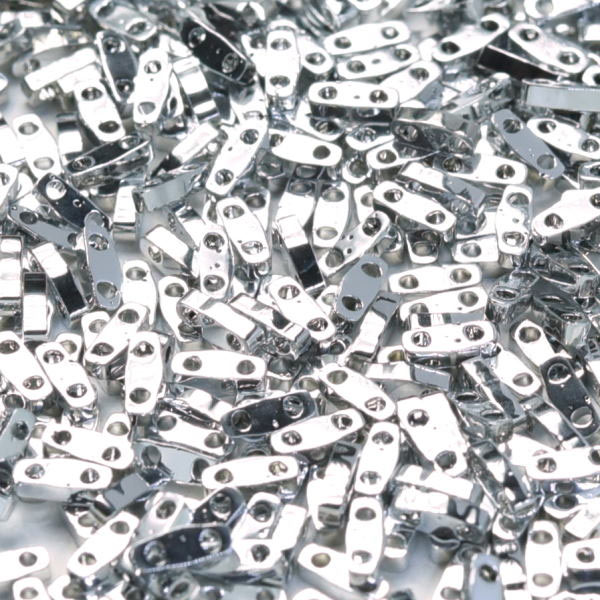 Miyuki quarter-Tila beads, opaque, Crystal Labrador, silver color, 5x1.3mm, 5gr, 220pcs