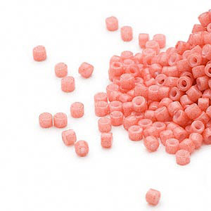 Delica, size #11, rose peach, opaque 1.1x1.7mm. 5.2g