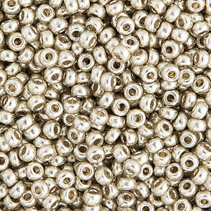 Miyuki seed bead, Galvanized, Duracoat Silver, size #11, 2x1,5 mm, 2250pcs