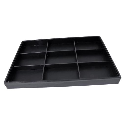 Display box, black with 9 compartments, 1pc.