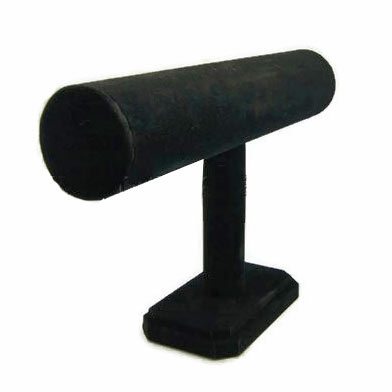 Bracelet display stand, black, velvet, 25x16cm