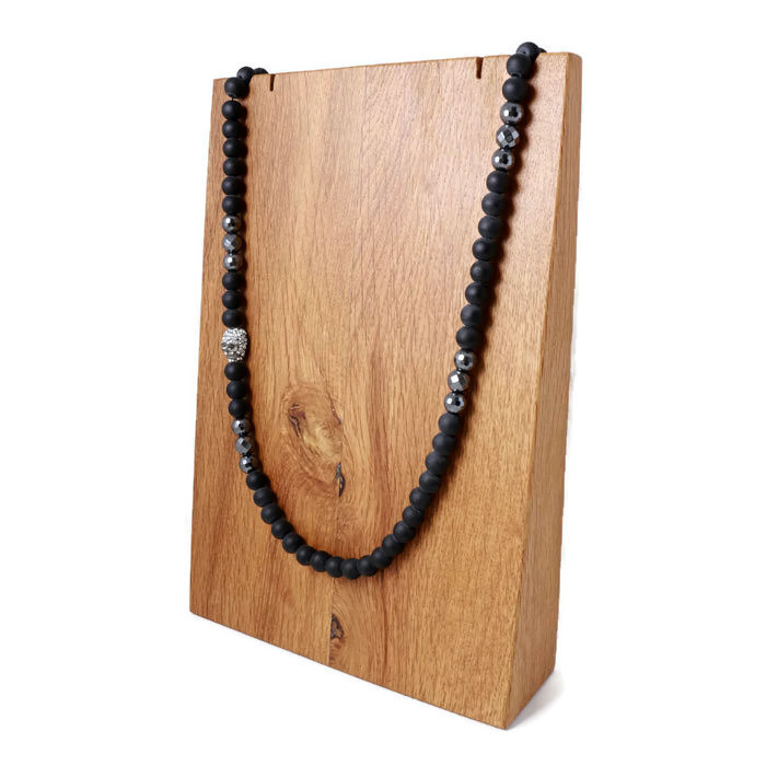 Jewelry display stand for necklaces, Danish oak, 28x19x6 cm, 1pc