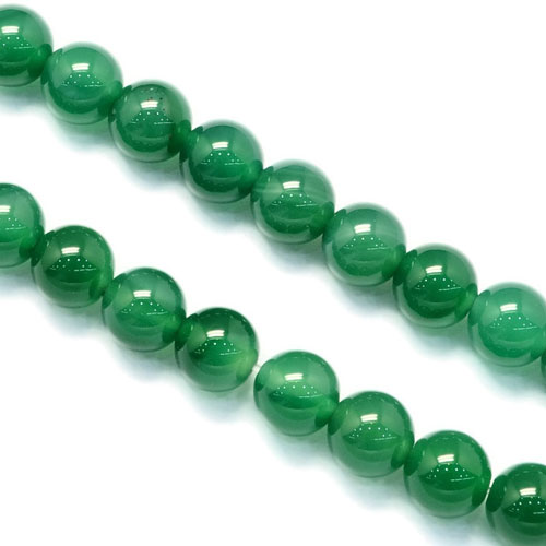 Green agate, dyed, round beads, 6mm, 10pcs