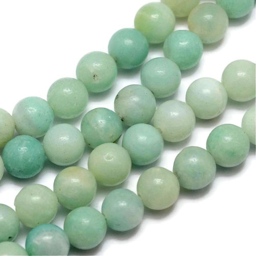 Amazonite, round beads, bluish turquoise, 4mm, 10pcs