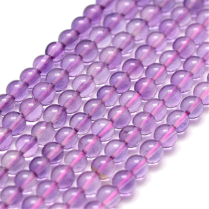 Amethyst beads, entire strand, light purple, round, 3mm, A-grade, ca. 120pcs