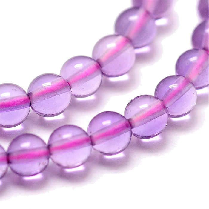 Amethyst, round bead, 3mm, A-grade, 20pcs.