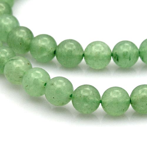Aventurine bead, round, green, 10mm, 6pcs.