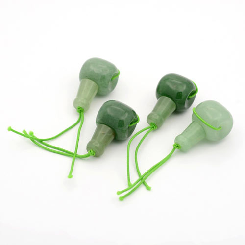 Aventurine guru bead, 3-hole, green, 22 mm, 1 set